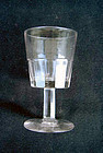 A Georgian panel-cut wine glass