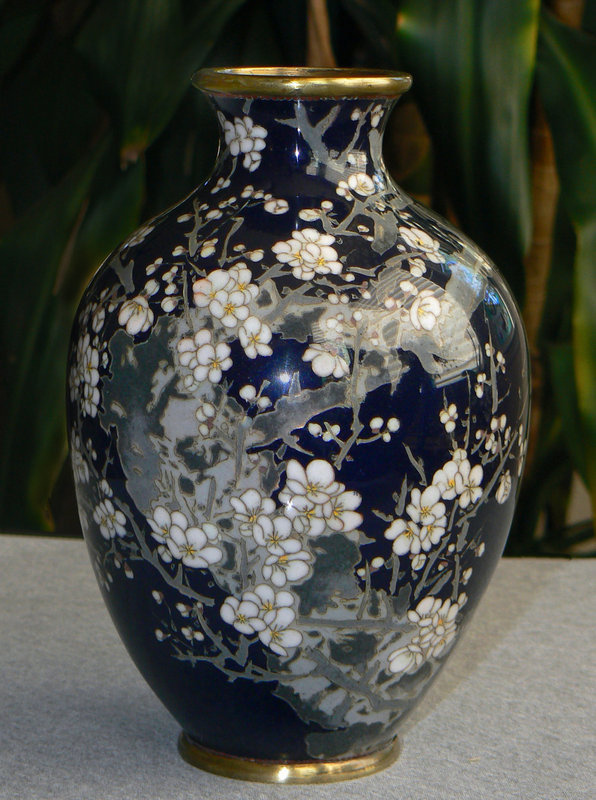 Japanese Cloisonne Vase- Goto