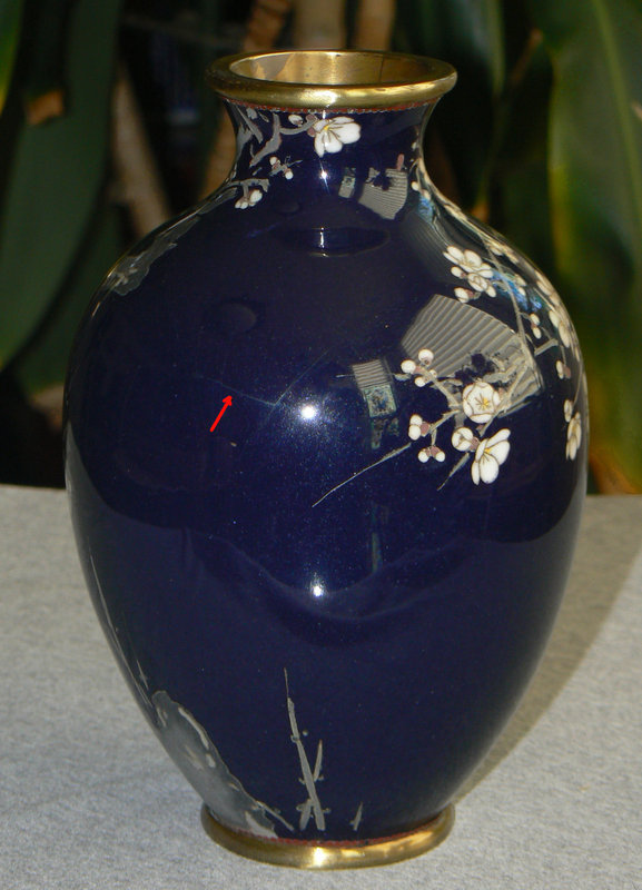Japanese Cloisonne Vase- Goto