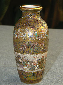 Excellent Japanease Satsuma Vase - Hozan or Meizan