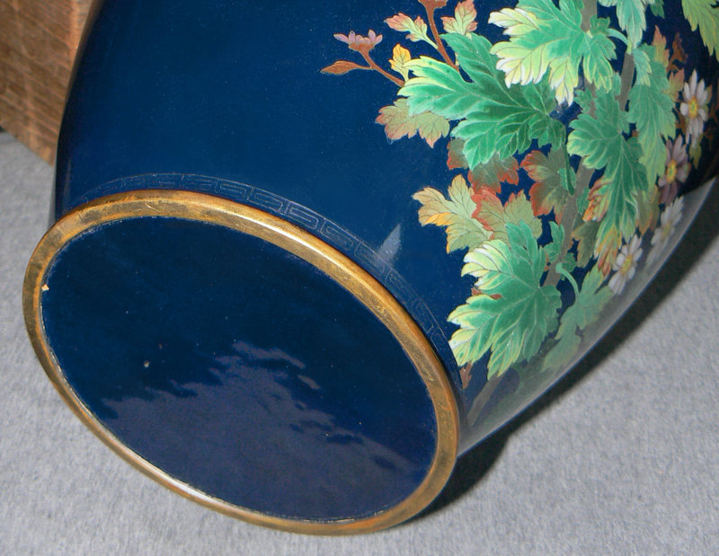 Large Japanese Cloisonne Enamel vase