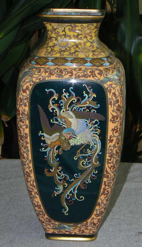 Japanese Cloisonne Enamel Vase - 1893 Exhibition