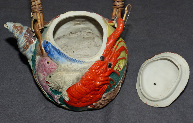 Rare Japanese Banko Sea Creature Teapot