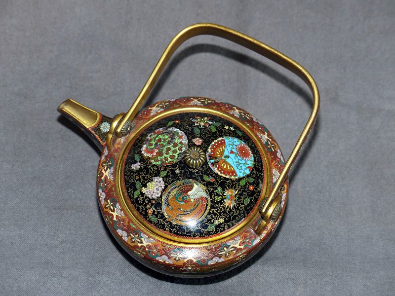 Fine Japanese Cloisonne Enamel Teapot - Namikawa Style
