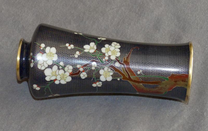 Unusual Japanese Cloisonne Enamel Vase of Fine Quality- unsigned