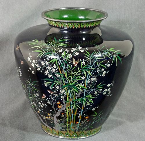 Rare Japanese Cloisonne Vase from Hayashi or Ando
