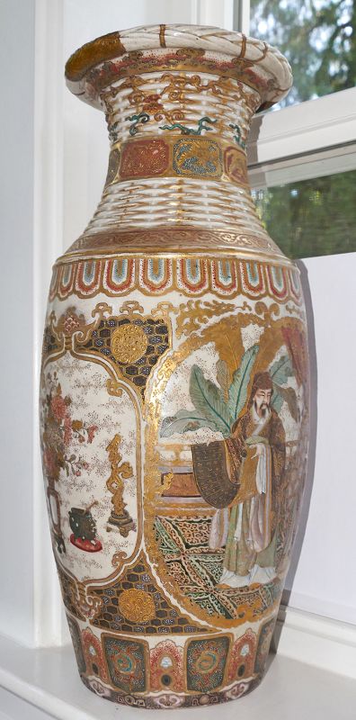 Fabulous Large Early Satsuma Vase
