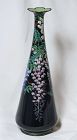 Beautiful Tall Japanese Cloisonne Enamel Vase w/Wisteia - signed Gonda
