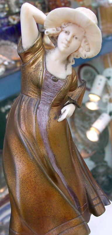 Bronze and Ivory Sculpture Figure