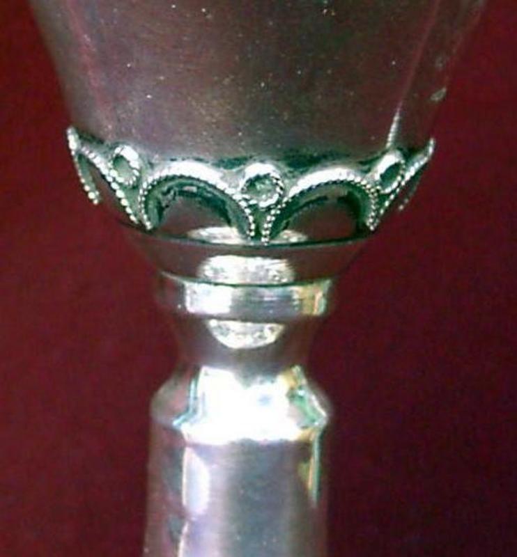 Jewish Sacramental Silver Goblet.