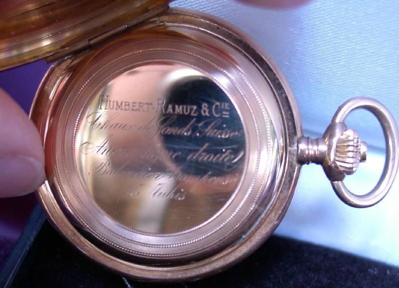 Swiss HUMBERT-RAMUZ 18K Pocket Watch