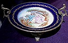 A Bronze Mounted Sevres Porcelain Dish