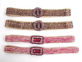 Art Deco Beaded Bands -- Two Pair