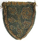 Beautiful 18th C Netted Lace Stitch Purse