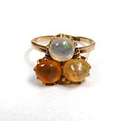 Antique Fire Opal and 14K Ring