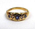 Classic Edwardian 18K and Sapphire Gypsy Ring