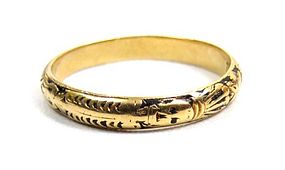 Superb George II Memento Mori Ring, Skeleton