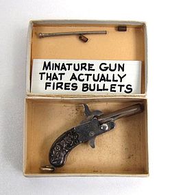 Tiny Antique Toy Pistol -- Really Works!