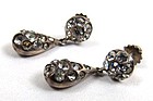 Continental Antique Paste Drop Earrings in .935 Silver