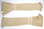 Victorian Fine Silk Knitted Fingerless Mitts
