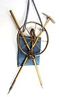 19th C Dance Card, Mountain Climbing Gear, Ice Axe
