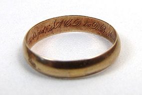 Gold Georgian Ring, Love Token and Mourning