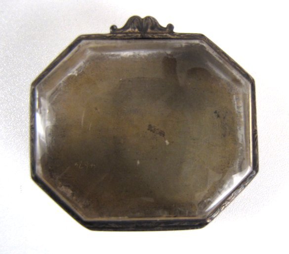 Octagonal 18th C Continental Silver Reliquary Box