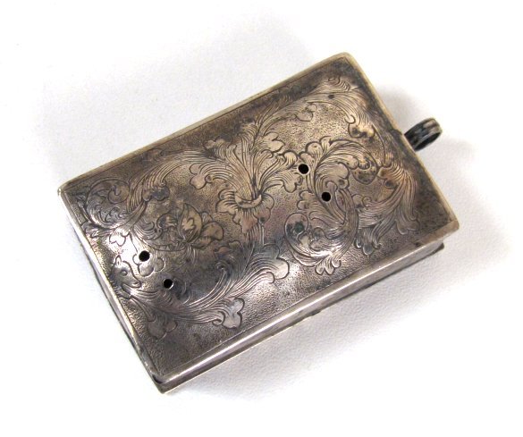 Rectangular 18th C Silver Reliquary Locket