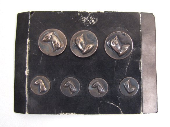 Vintage Blazer Buttons, Quail Heads, JW Bishop