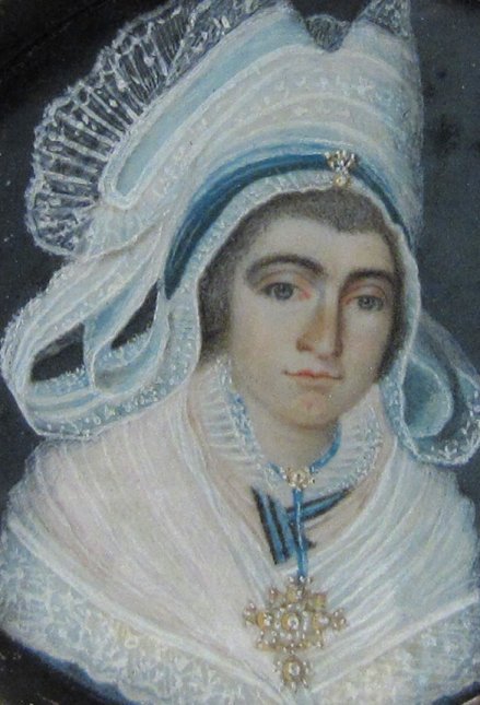 Early 19th C Continental Portrait Miniature, Woman