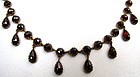 Fantastic Gilt Metal and Garnet Necklace, Victorian