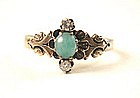 Enchanting Victorian Jade & Diamond Ring 1890