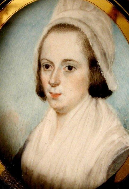 English School Portrait Miniature, Eliz. Rowe