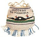 Rare 19th C Beaded Purse, Venice, Gondola!