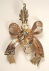 Charming Articulated Victorian Pendant, Bow