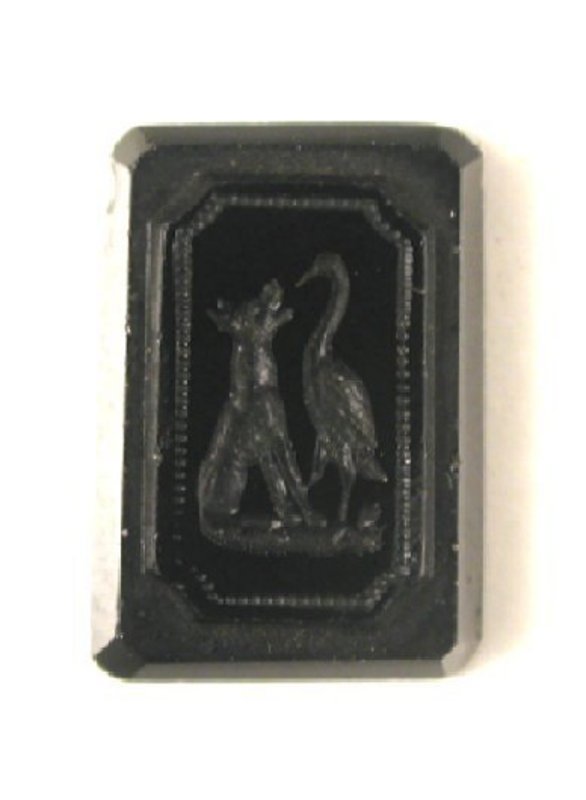 19th C Intaglio Seal, Dog and Bird