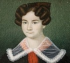Fine Portrait Miniature of Young Lady, 1835, American