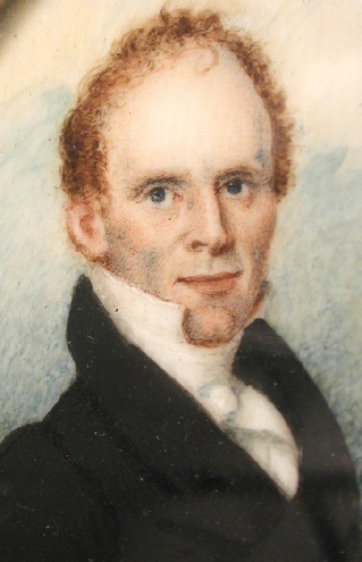 American Portrait Miniature of John Bixby, ca 1820's
