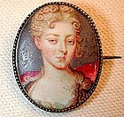 Portrait Miniature in Enamel, French, ca 1720