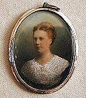 Portrait Miniature of Lady, Paste & Hair