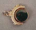 Victorian Swivel Fob -- Bloodstone