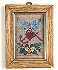 Framed Victorian Beadwork Picture