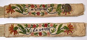 American Embroidered Wedding Garters,1702