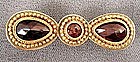 Exquisite 19th C 18K Gold and Garnet Brooch