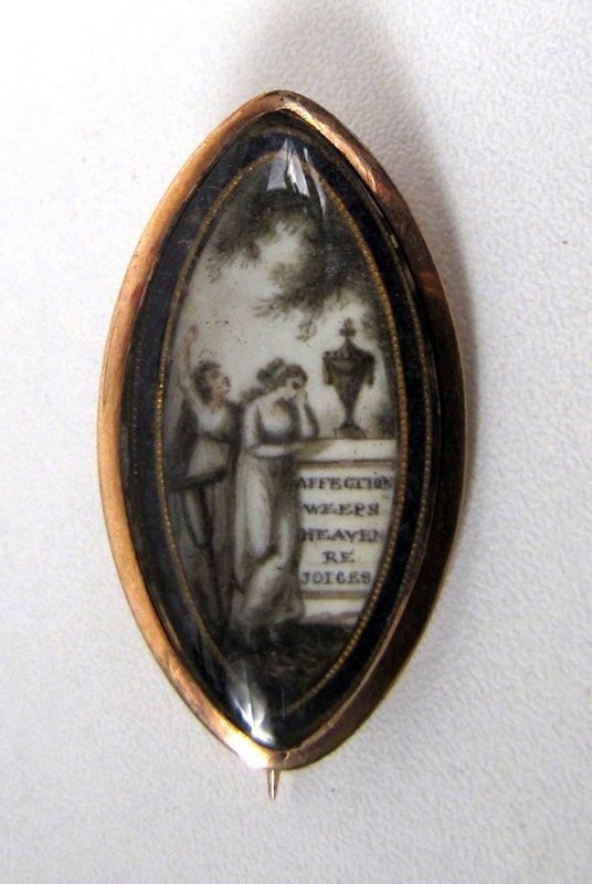 Georgian Mourning Brooch, "Affection Weeps"