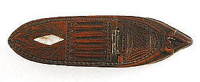 Early 19th C Wooden Shoe Snuff Box
