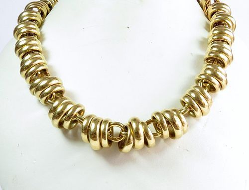 Rare, vintage, Pomellato Italy 18k yellow gold necklace