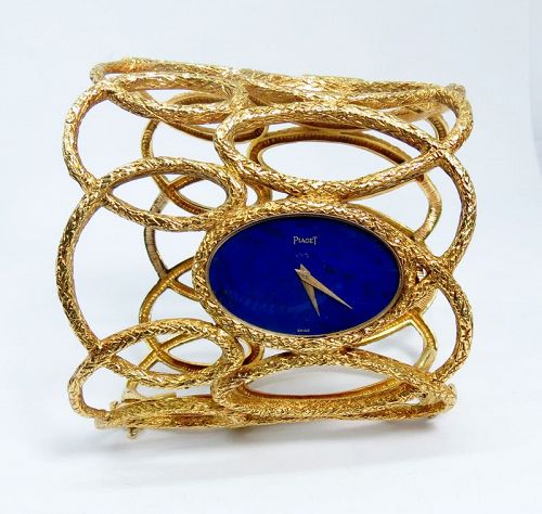 Piaget, 18k yellow gold, Lapis Lazuli watch bracelet