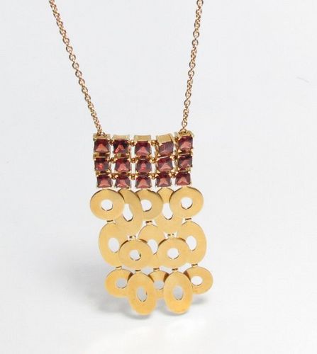 Bvlgari, Bulgari "Lucea", 18k gold, garnet multi dangle necklace