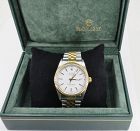 Rolex Datejust 36mm Watch Stainless Steel 18k Gold White Dial 16233